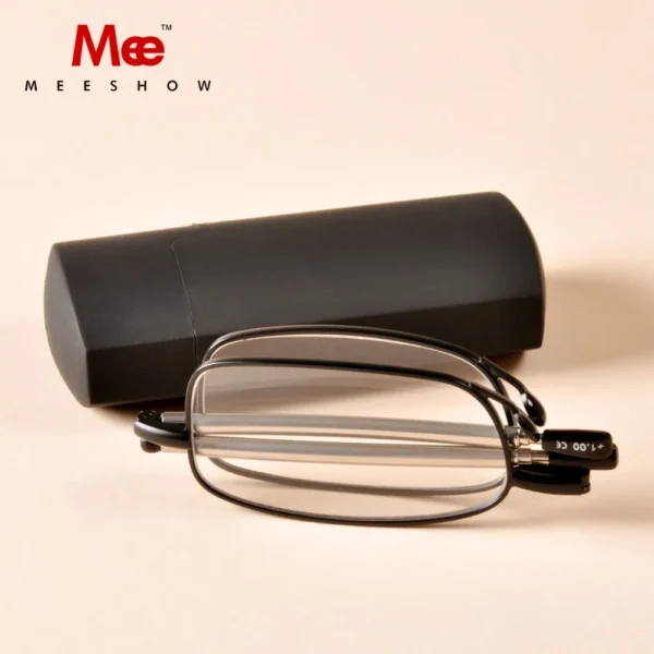 Meeshow Mini Portable Reader with Case Women Men Reading Glasses Power +1.0 to +3.5 High quality Reading Glasses R1002 - Image 3