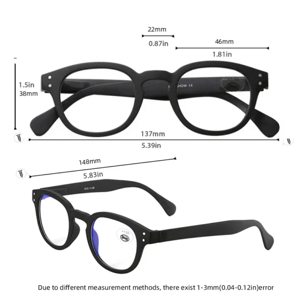 Meeshow Blue light blocking Reading Glasses Women's stylish Presbyopia men's Anti Blue RayComputer Eyewear UV400 Eyeglass 1513 - Image 3