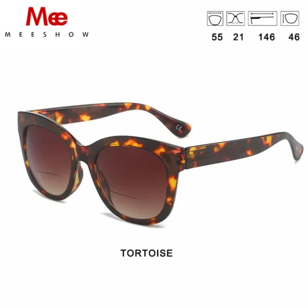 Meeshow Sun Reading glasses Trend Women Bifocal Glass Lunettes Chic Solaires UV400 Sun Reader French Presbyopia glasses 2227 – Bild 3