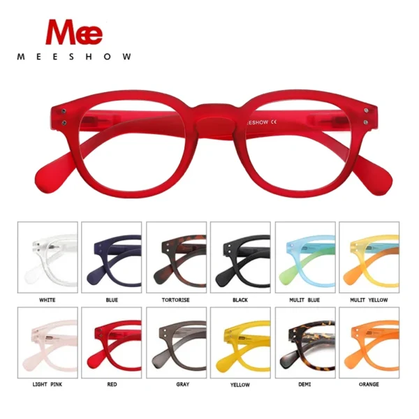Meeshow Prescription Glasses Women Round Myopia Optical Customized eyeglasses Frame Men 's glasses -0.5 stylish Eyewear 1513 - Image 3
