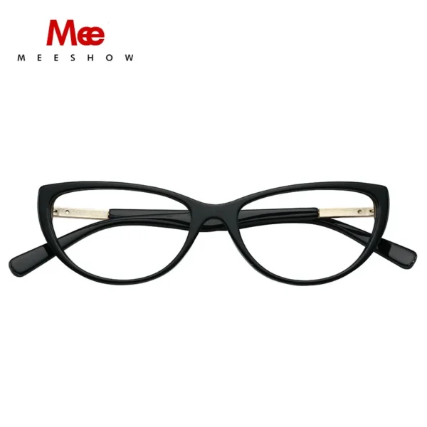 MEESHOW DESIGN Anti Blue Light Blocking Women Reading Glasses Cat Eyes eyeglasses CR-39 Resin Aspheric Glasses Lenses