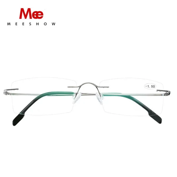 Meeshow Rimless Glasses Titanium Optical Frame Reading Glasses With Case Eyeglasses Women Stainless Steel Glasses R8508 – Bild 4