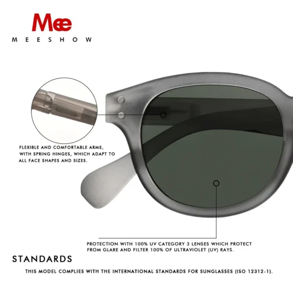 Meeshow Sunglasses Retro Men Glasses Europe NEW Quality Women's Sun Glasses G15 UV400 Protection Eyeglasses Sonnenbrillen 1513 - Image 3