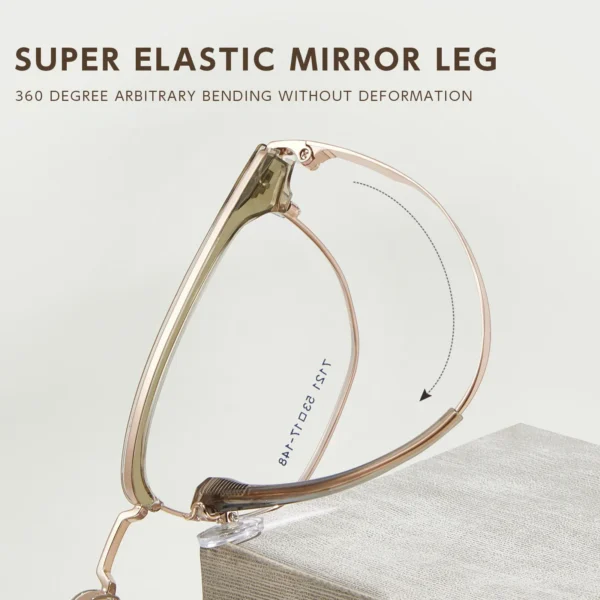 MEESHOW Ultra-light Big Eyeglasses TR90 Pure Titanium Retro Square Optical Prescription Glasses Frame Men Women Eyewear 7121 - Image 4