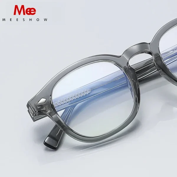 MEESHOW Geometric Round Small Frame Design Anti-Blue Light Glasses Customizable Prescription Women's Reading Glasses 7920 - Image 2