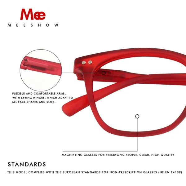 Meeshow Reading Glasses Women blue light blocking Square Eyeglasses Retro Europe Stylish Presbyopia Classic Eyewear 1765 - Image 4