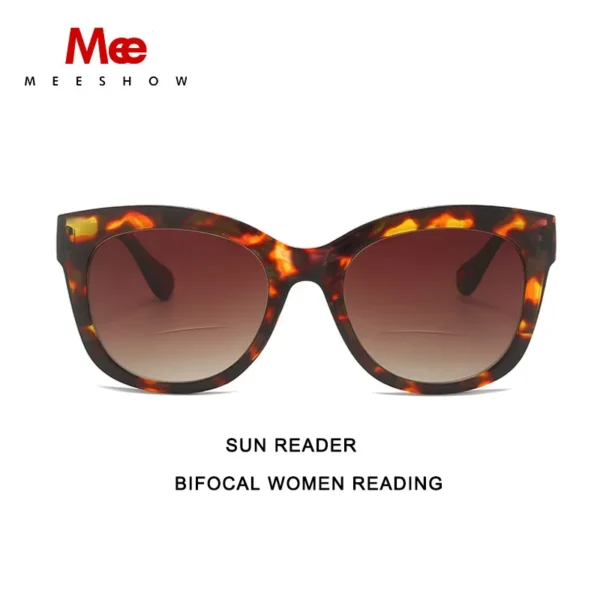 Meeshow Sun Reading glasses Trend Women Bifocal Glass Lunettes Chic Solaires UV400 Sun Reader French Presbyopia glasses 2227