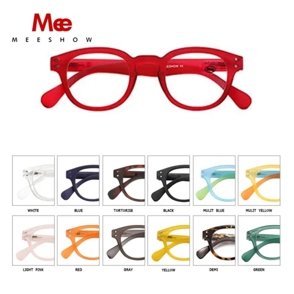 Meeshoow Quality stylish Glasses Retro Europe Classic Men Women EyeGlasses With Flex transparent Prescription Reader 1513 - Image 5
