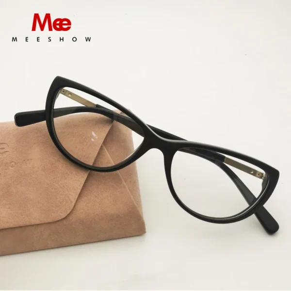 MEESHOW DESIGN Anti Blue Light Blocking Women Reading Glasses Cat Eyes eyeglasses CR-39 Resin Aspheric Glasses Lenses - Image 5