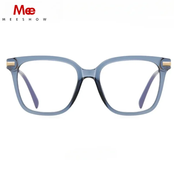 MEESHOW Brand Women's Reading Glasses Anti Blue Light Geometric Pink Frame Myopia Astigmatism Prescription Lenses Lady's 1729 - Image 3