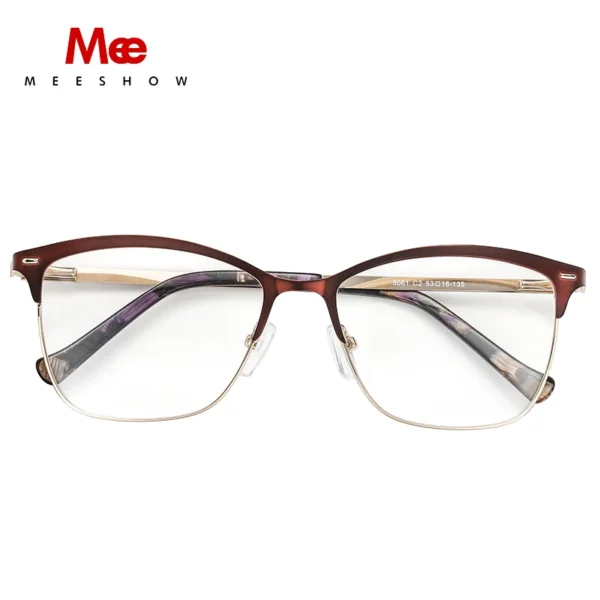 Meeshow Prescription Glasses women's glasses High Quality Stainless steel Eyeglasses Myopa Progressive Customize 5601 - Image 6
