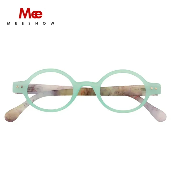 Meeshow Lectura Gafas Marco Mujeres Eyeasses Claro Redondo Ojos Gafas Hombre Elegante Aumento lector +1.0 +1.25 +4.0 1730