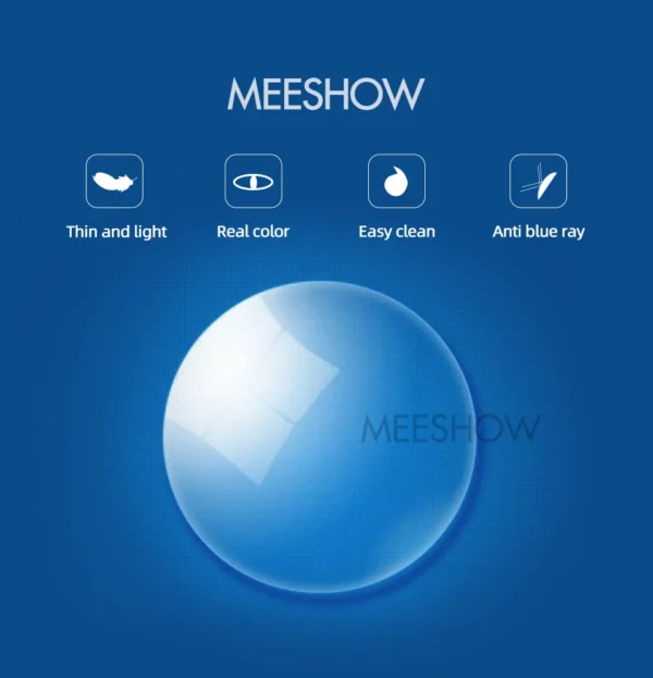 MEESHOW Customize Blue Light Blocking Lens with Prescription Aspheric Glasses Lenses Myopia Hyperopia Optical Lenses With RX