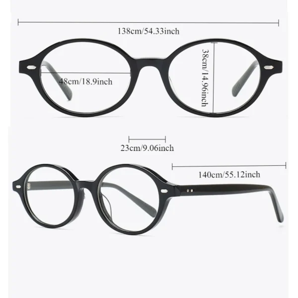 Meeshow Handmade Glasses Women's New Fashion Eyewear Tortoise Oval Optical Myopia Oculos Filter Blue Light Lenses Prescription - Image 2
