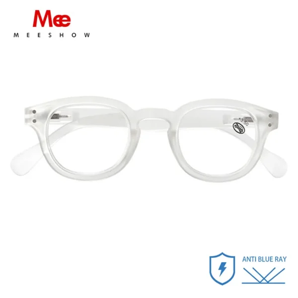 Meeshow blue light Reading Glasses Men Women's Transparent Retro Eyeglasses computer protection blocking Winter X'MAS readers