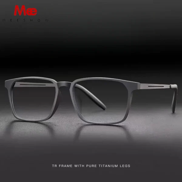 Meeshow Glasses Frame For Men And Women 55mm Titanium Flexible Legs With TR90 big face Eyewear Spectacles Optical T808 - Image 3