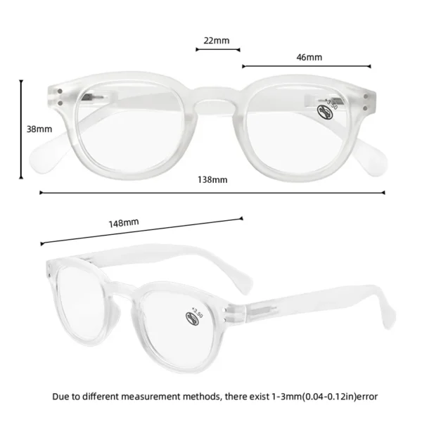 Meeshow Multifocal Reading Glasses Transparent Man Retro EyeGlasses French Woman progressive men's blue light eyeglasses 1513 - Image 4