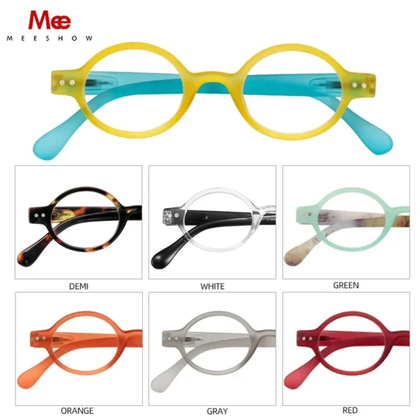 Meeshow Prescription Glasses Women Round Myopia Optical eyeglasses Frame Men's CR-39 Resin Aspheric Lenses Customized Glasses - Image 2