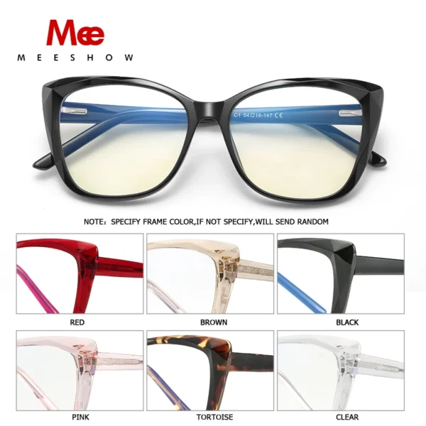 MEESHOW Anti Blue Ray women's cat eye Eyeglasses Blue Light blocking glasses Female computer protection screen Eyewear - Image 5