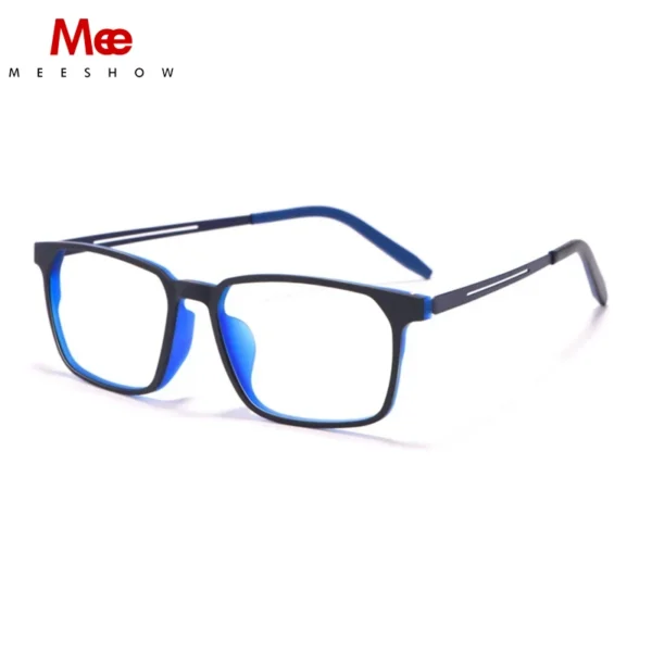 Meeshow Glasses Frame For Men And Women 55mm Titanium Flexible Legs With TR90 big face Eyewear Spectacles Optical T808 - Image 5