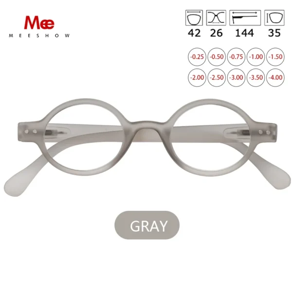 Meeshow Prescription Glasses Women Round Myopia Optical eyeglasses Frame Men's CR-39 Resin Aspheric Lenses Customized Glasses - Image 3