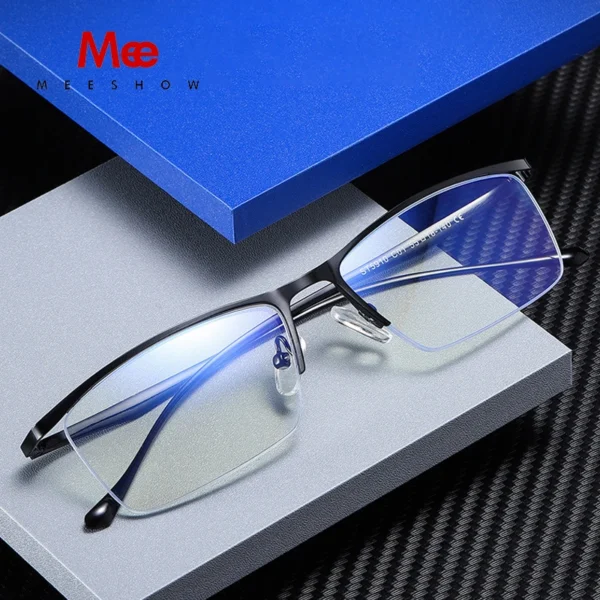Meeshow Anti Blue Light Blocking Men's Reading Glasses CR-39 Resin Lens Glasses Women Mens eyeglasses diopter 1