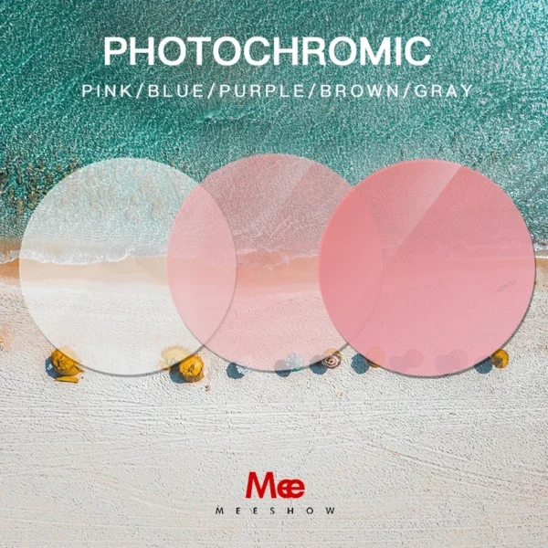 Meeshow Speed Photochromic Anti-reflective Prescription Lens CR-39 Resin Aspheric Glasses Lenses Myopia UV400 Sunglasses