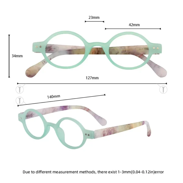 Meeshow 2024 Reading Glasses Circle Round Eyeglasses for Man Stylish Winter Presbyopia glasses protable reader +1.5 Eyewear 1730 - Image 5