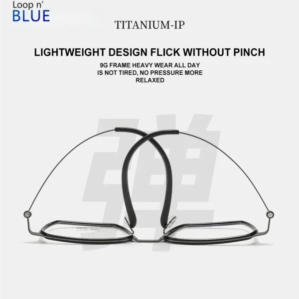 MEESHOW Pure Titanium Eyeglasses Frame Men's Fashion Glasses BIG Size Customized Prescription Anti-blue Light Lunette 2621 - Image 5