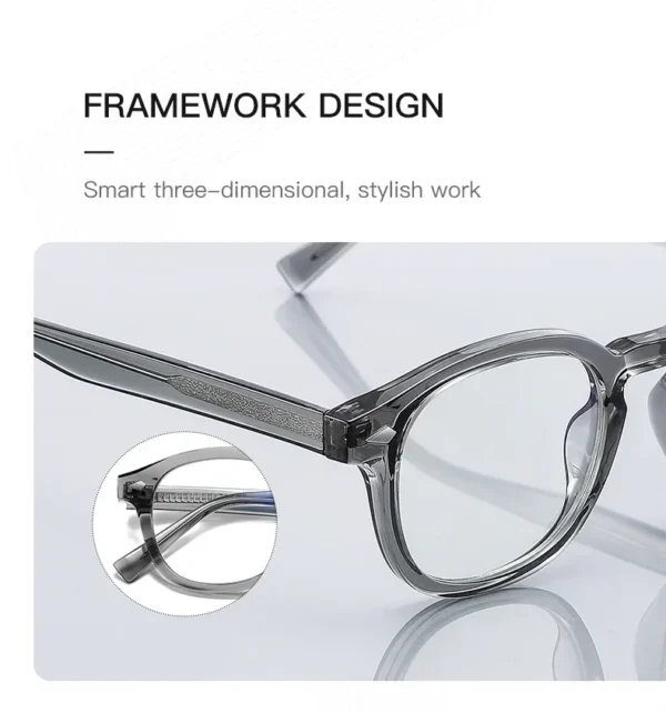 MEESHOW Geometric Round Small Frame Design Anti-Blue Light Glasses Customizable Prescription Women's Reading Glasses 7920 - Image 5