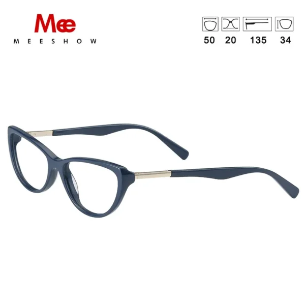 MEESHOW DESIGN Anti Blue Light Blocking Women Reading Glasses Cat Eyes eyeglasses CR-39 Resin Aspheric Glasses Lenses - Image 3
