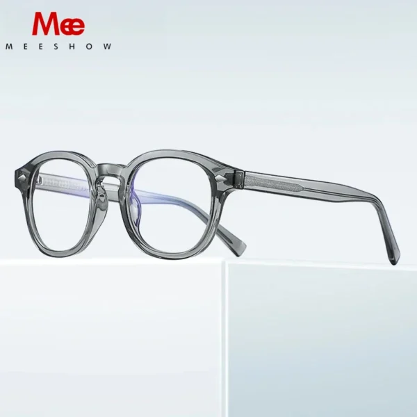 MEESHOW Geometric Round Small Frame Design Anti-Blue Light Glasses Customizable Prescription Women's Reading Glasses 7920 - Image 4