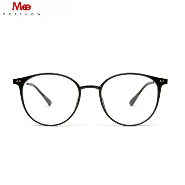 MEESHOW Round Eye Glasses Frame Women Ultralight Fashion Myopia Prescription Eyeglasses Frames TR90 Optical Glasses for Women