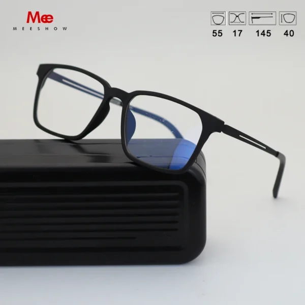 Meeshow Glasses Frame For Men And Women 55mm Titanium Flexible Legs With TR90 big face Eyewear Spectacles Optical T808 - Image 2