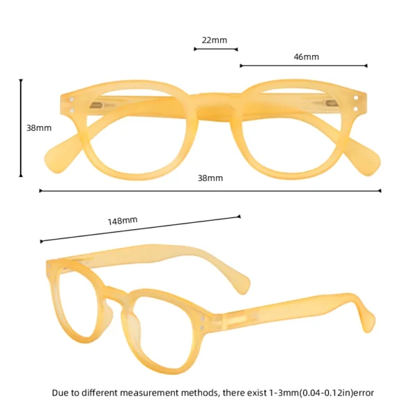 Meeshow Prescription Glasses Women Round Myopia Optical Customized eyeglasses Frame Men 's glasses -0.5 stylish Eyewear 1513 - Image 5