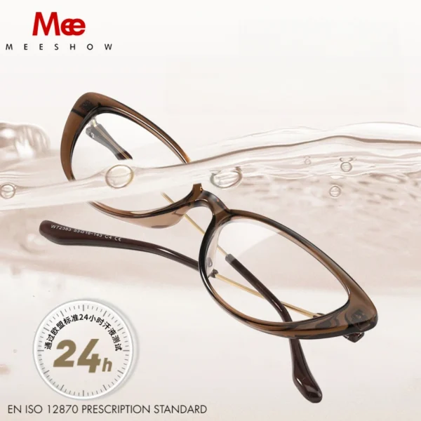 Meeshow 2025 Cat Eyes TR90 Myopia Glasses for Women Blue Light Blocking Reading Glasses Computer Prescription Eyeglasses 29383 - Image 2