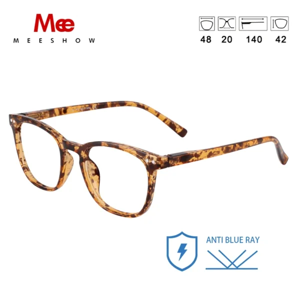 Meeshow blue light blocking Eyeglasses Square Men Women Eye Glasses classic Retro Europe French Glasses +1.5 +2.0 1765 - Image 2