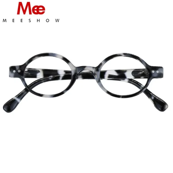 Meeshow stylish reading glasses New Glazed Ice women's glasses blue light blocking French presbyopia round retro eyeglasses 1730 - Image 2