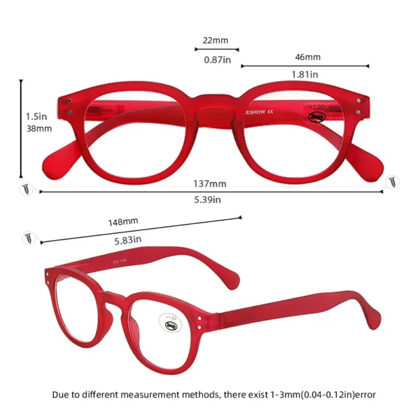 Meeshow Reading Glasses Men Women Brand Retro Fashion Eyeglasses French Style Lesebrillen glasses 1.5 2.0 Stylish Readers 1513 - Image 3
