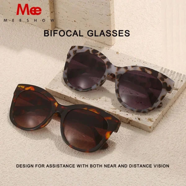 Meeshow Sun Reading glasses Trend Women Bifocal Glass Lunettes Chic Solaires UV400 Sun Reader French Presbyopia glasses 2227 – Bild 4
