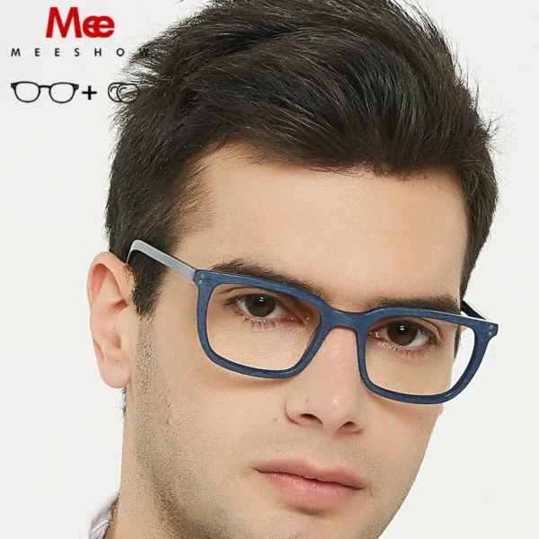 Meeshow new Classic prescription glasses acetate MEN' Oculos Business women men eyeglasses ACETATE frame woody fashion Lunette