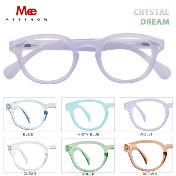 Meeshow blue light Reading Glasses Men Women's Transparent Retro Eyeglasses computer protection blocking Winter X'MAS readers - Image 6