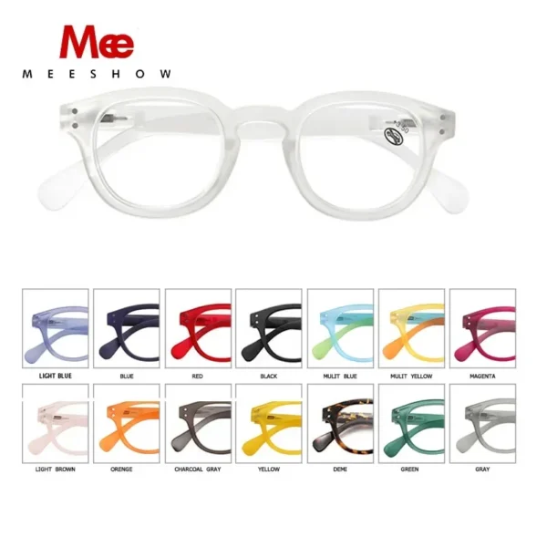 Meeshow Reading Glasses Round Men Women Eye Glasses Retro Europe Style French Presbyopia stylish reader +175 1513 - Image 5