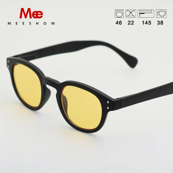 Meeshow Brand 2025 Men Women Fashion Sunglasses Gold Green Design Round Frame 100% UV Protection Nylon Lens Sun glasses - Image 4
