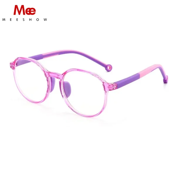 MEESHOW High Quality Kids Optical Frames Eyeglasses Child Computer Gaming Glasses Anti Blue Light Glasses TR90 Eye Protection