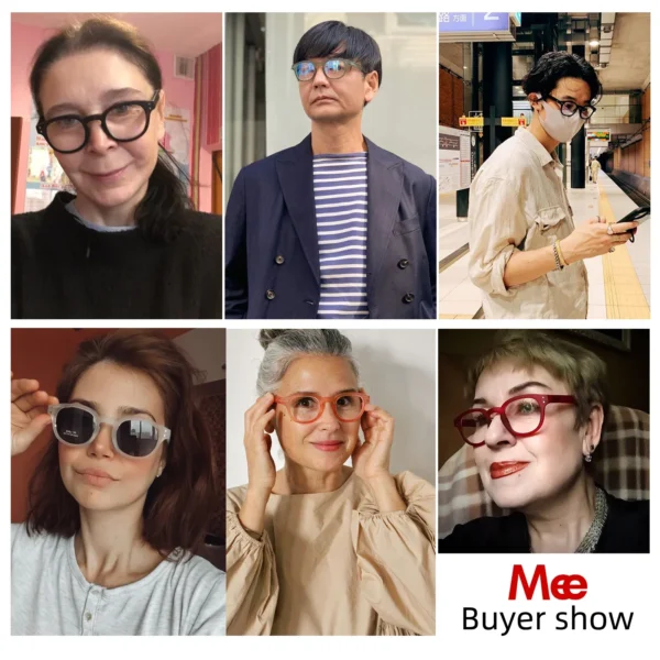 Meeshoow Quality stylish Glasses Retro Europe Classic Men Women EyeGlasses With Flex transparent Prescription Reader 1513 - Image 6