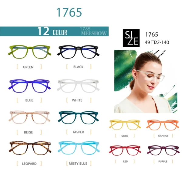 Meeshow Reading Glasses Women blue light blocking Square Eyeglasses Retro Europe Stylish Presbyopia Classic Eyewear 1765 - Image 2