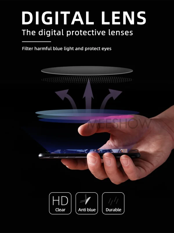MEESHOW Customize Blue Light Blocking Lens with Prescription Aspheric Glasses Lenses Myopia Hyperopia Optical Lenses With RX - Image 3