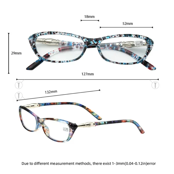 Messhow Reading Glasses Women's Glasses Metal Vintage Eyeglasses Cat Eye Bio Based Gafas De Lectura Presbyopia +1.75 1679 - Image 6