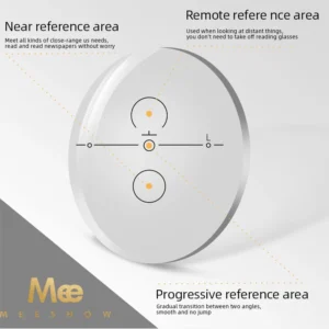 MEESHOW Progressive Multifocal Prescription Lenses Anti Resistance Reading Anti-scratch Myopia Hyperopia Presbyopia Lenses